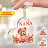 Mama Bear With Little Kids Personalized Acrylic Keychain Mother's Day Gift VTX25MAR24CT1