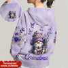 Grandma Gnome With Lavender Flowers And Butterfly Kids Personalized 3D Hoodie VTX26MAR24VA1