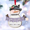 Cute Grandma Snowman With Grandkids' Names Personalized Wooden Ornament VTX27OCT23VA1 Wood Custom Shape Ornament HumanCustom - Unique Personalized Gifts Made Just for You