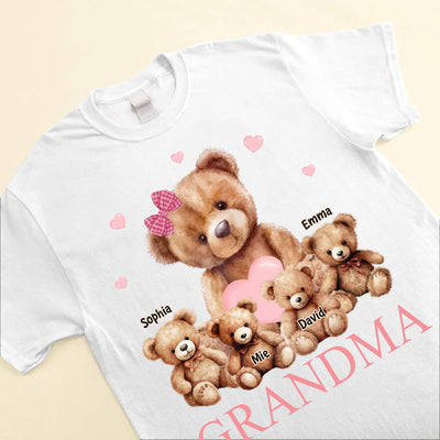 Grandma/ Mama Bear With Little Bear Kids Personalized T-shirt VTX28MAR24VA1