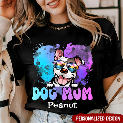 Dog Mom Custom Dog Summer Vibe Vibrant Color Personalized T-shirt VTX29MAR24NY1