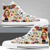 Colorful Crayon Teach Love Inspire Cute Pretty Doll Teacher Personalized High Top Shoes Perfect Teacher's Day Gift HTN10APR23CT1 High Top Shoes Humancustom - Unique Personalized Gifts