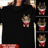 Dog In Snow Pocket Christmas T-Shirt Personalized PM23SEP22CA2 Black T-shirt and Hoodie Humancustom - Unique Personalized Gifts