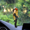 Personalized Car Ornament, Couple Portrait, Firefighter, Nurse, Police Officer, Teacher, Gifts by Occupation NVL19FEB24CA1