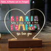 We Love You Mom Grandma Children Names Personalized Heart Plaque LED Lamp Night Light NTN06FEB23CT2 Acrylic Plaque LED Lamp Night Light Humancustom - Unique Personalized Gifts
