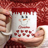 Cute Colorful Snowmy Grandma Mom Little Heart Kids Personalized Christmas Mug LPL20OCT23TP2 White Mug Edge HumanCustom - Unique Personalized Gifts Made Just for You White 11OZ