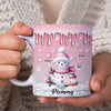 Sweet Pinky Snowman Grandma Mom Heart Kids Personalized Mug LPL15NOV23TP2 White Mug Edge HumanCustom - Unique Personalized Gifts Made Just for You