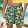 Custom Photo Dog Cat Kids Wife ... Hawaii Shorts Tropical Plant Men Beach Shorts HLD22MAY23CT1 Man's Beach Short Humancustom - Unique Personalized Gifts S
