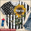 Personalized Grandma Nana Mimi Sunflower Bee Grandkids 3D T-Shirt  NTN21JUN23XT1
