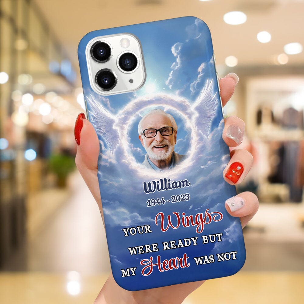 Memorial Custom Photo Angel Wings, A Big Piece Of My Heart Lives In Heaven Personalized Phone Case LPL17NOV23TP2 Silicone Phone Case HumanCustom - Unique Personalized Gifts Made Just for You 