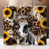 Sunflower Leopard Cowprint Love Cows Holstein Cattle Farm Personalized Tumbler LPL12JUL23TP4