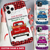 Personalized Love Couple Red Truck Christmas Plaid Pattern Phone case NVL03NOV22CT1 Silicone Phone Case Humancustom - Unique Personalized Gifts Iphone iPhone 14