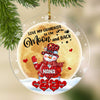 Christmas Happy Snowman Grandma Nana Mimi Heart Kids, Love Grandkids To The Moon & Back Personalized Ornament LPL30AUG23TP2
