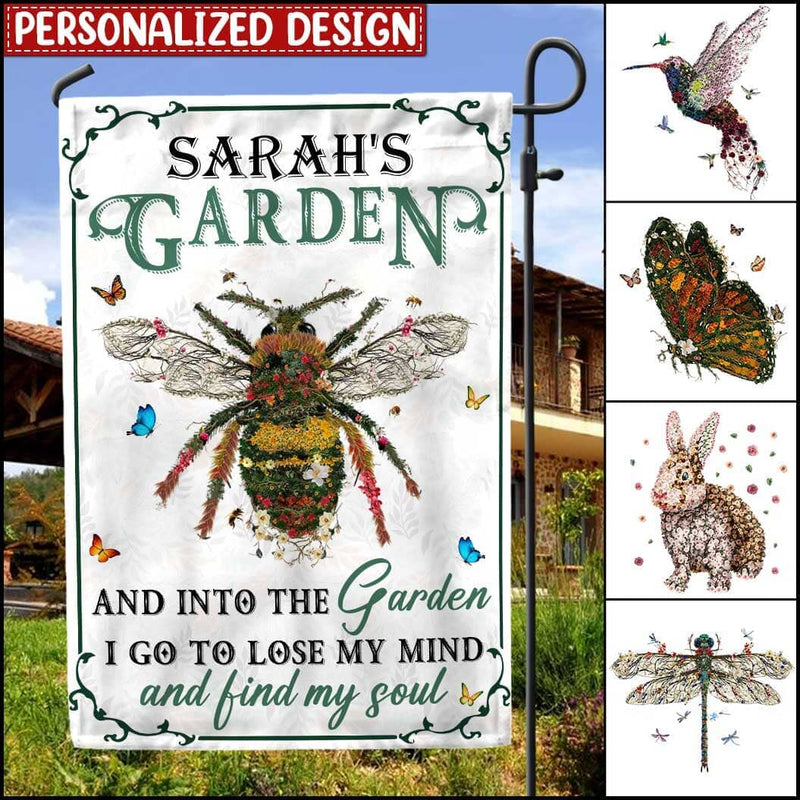 Discover Personalized Name Gardener Butterfly Rabbit Bee Flamingo Dragonfly Plant Gardening Lover Gift Flag
