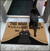 This house is ruled by these tiny furry overlords Personalized Cute Cat Kitten Doormat HTN13JUN23XT1