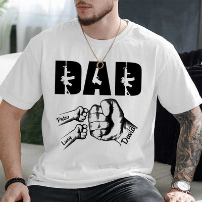 Father's Day Second Amendment Rifle Dad Personalized T-shirt VTX03MAY24TP1