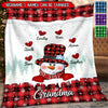 Colorful Christmas Snowman Nana Mom Sweet Heart Kids Personalized Fleece Blanket LPL31OCT22TP2 Fleece Blanket Humancustom - Unique Personalized Gifts