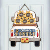 Sunflower Truck Grandma's Sunshine Personalized Shape wooden sign HTN10APR24TP1