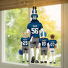 Personalized American football Dad & Kids Ornament NVL25AUG23TP3