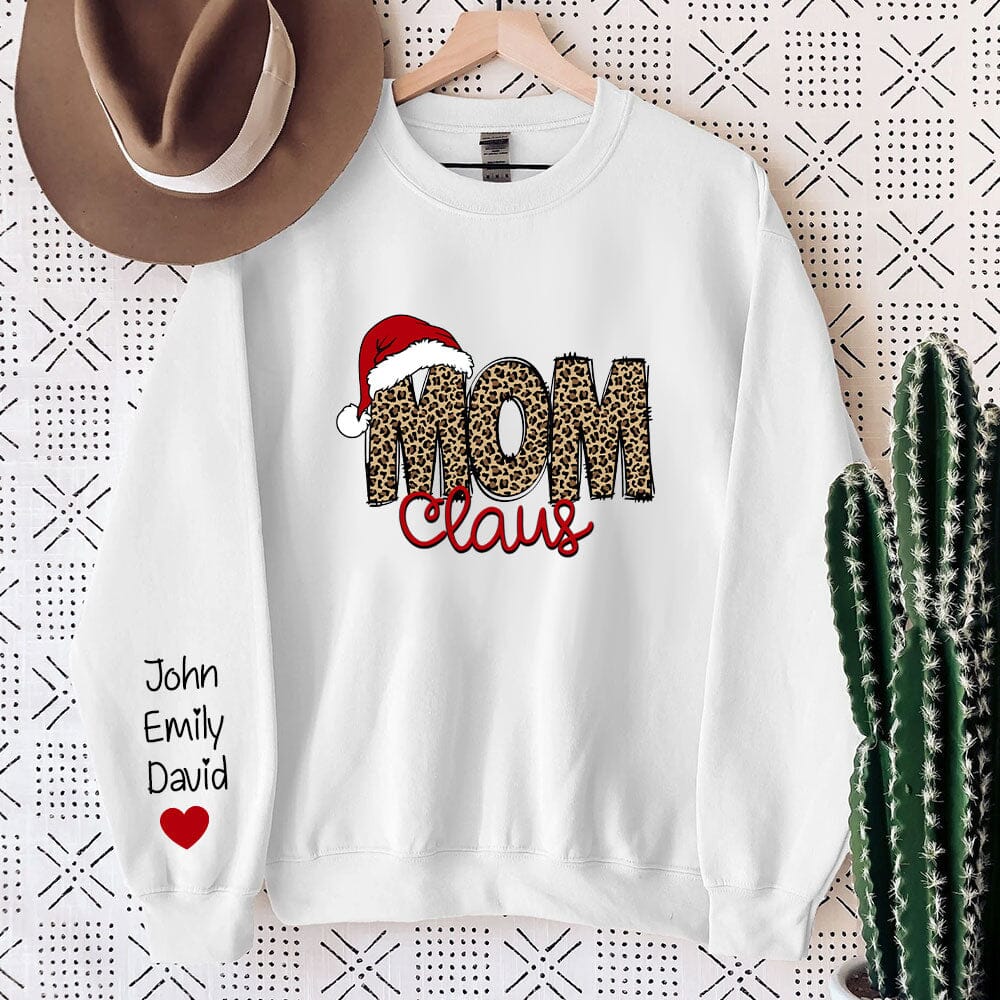 Mimi Claus Personalized 2D Sweatshirt Sleeve Custom Gift For Grandma Mom VTX16OCT23TP1 White T-shirt and Hoodie HumanCustom - Unique Personalized Gifts Made Just for You 