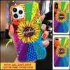 Personalized Name Hippie Girl Sunflower Phone Case PM01JUL21CT2 Phonecase FUEL Iphone iPhone 12