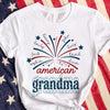 American Mama/ Grandma Patriotic 4th Of July Fireworks Personalized T-shirt VTX19APR24TP1