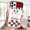 Cute Snowmy Grandma Mom Little Heart Kids Personalized Christmas Phone Case LPL13SEP23TP3 Silicone Phone Case HumanCustom - Unique Personalized Gifts Made Just for You