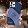 Outline Fist Bump Daddy Grandpa Personalized Phone case, Father's Day Gift For Dad, For Grandpa, For Husband NVL24APR24TP1