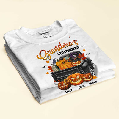 Personalized Halloween Grandma Mom's Little Pumpkin Kids Shirt NVL01JUL23TP1