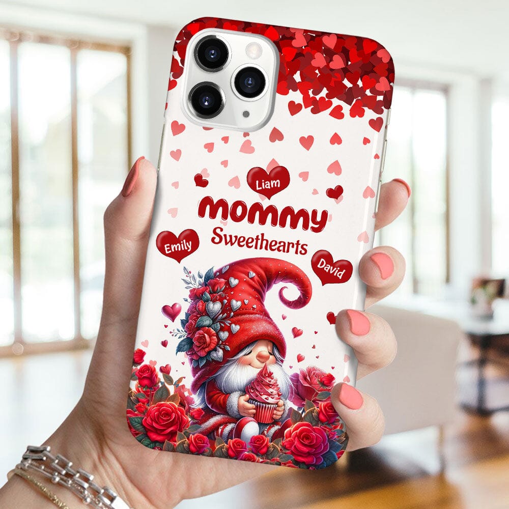 Red Gnome Grandma Mom's Sweethearts Kids Personalized Phone Case LPL22DEC23TP2 Silicone Phone Case HumanCustom - Unique Personalized Gifts Made Just for You 