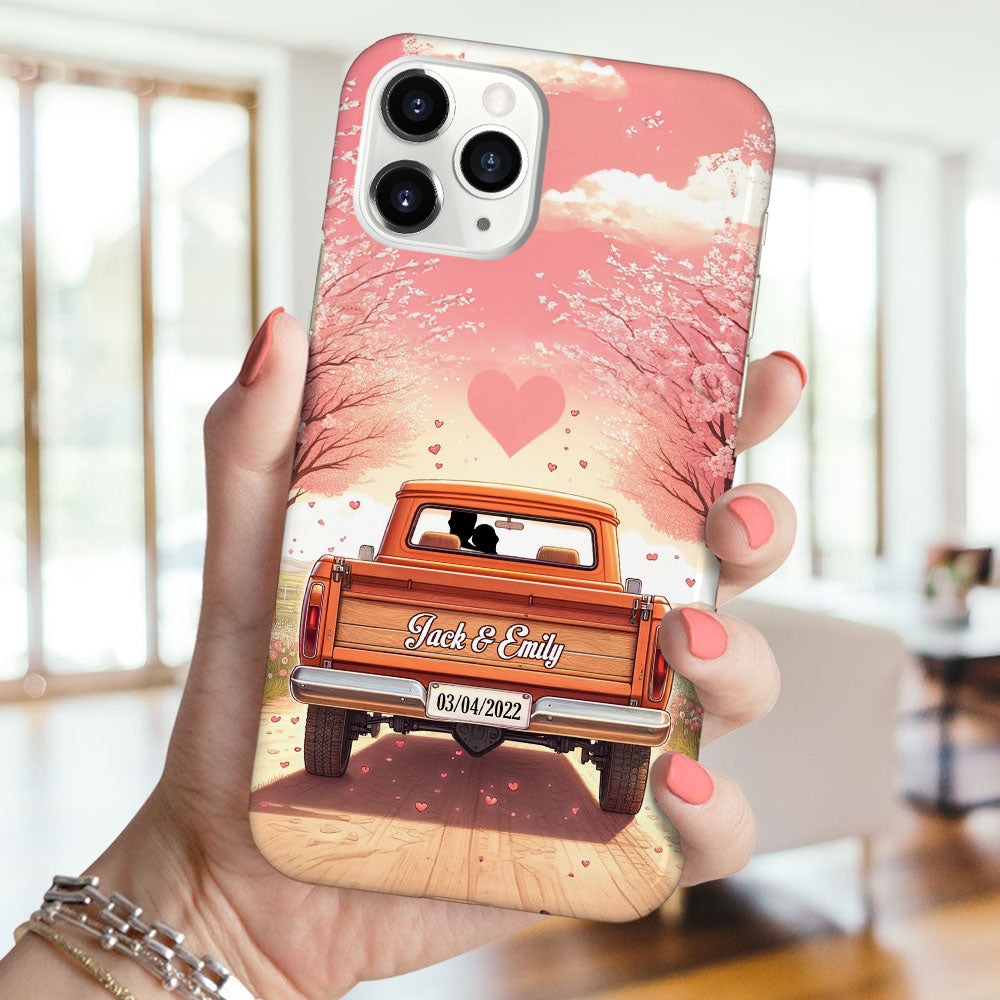 Couple Red Truck Gift For Wife Husband For Him For Her Personalized Phone Case NVL27DEC23TP1