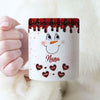 Cute Colorful Snowmy Grandma Mom Little Heart Kids Personalized Christmas Mug LPL20OCT23TP2 White Mug Edge HumanCustom - Unique Personalized Gifts Made Just for You