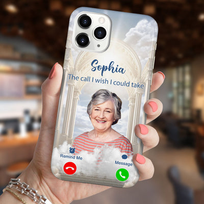 Photo Inserted The Call I Wish I Could Take Memorial Sympathy Gift Remembrance Keepsake Personalized Phone Case LPL25APR24TP1