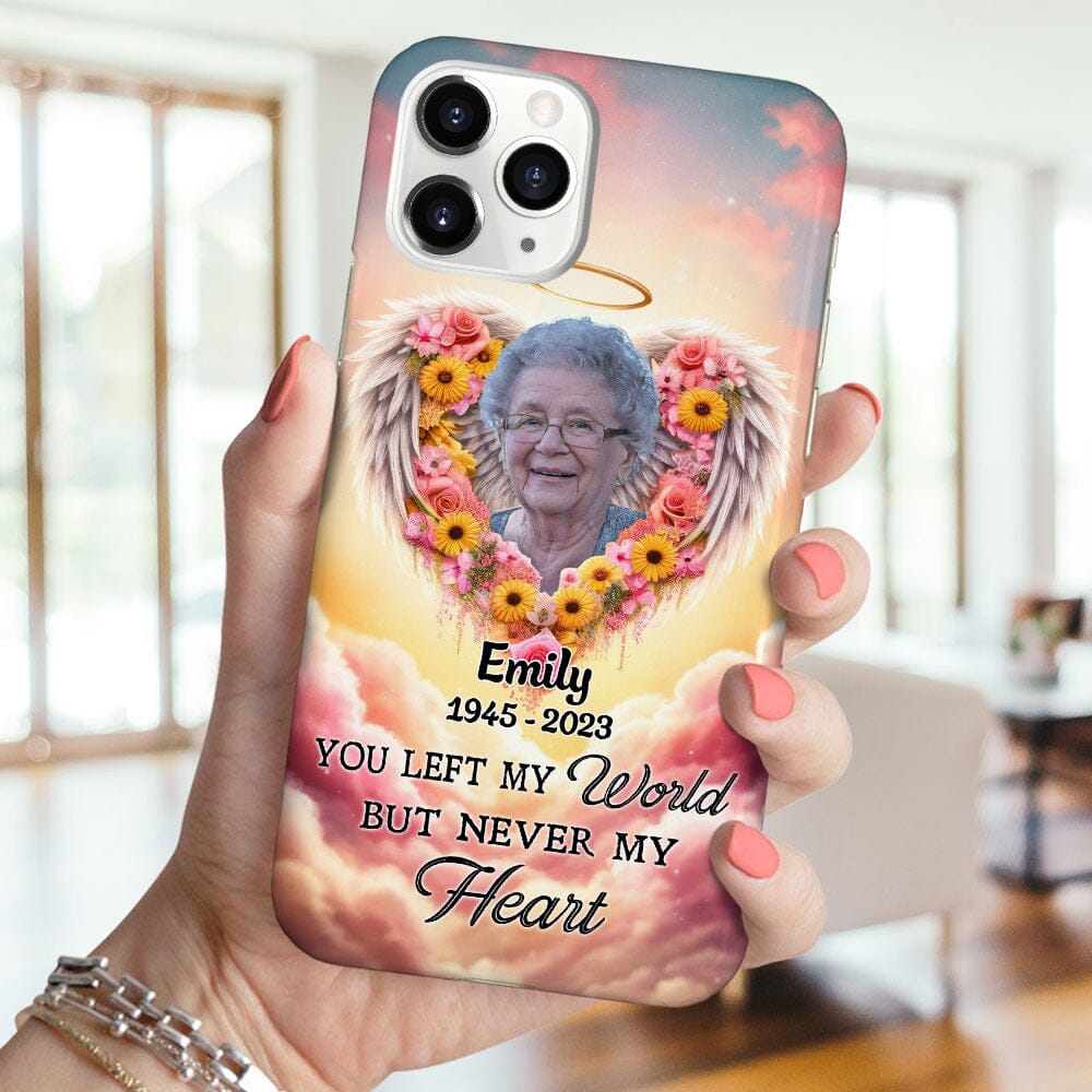 Personalized Memorial Custom Photo Phone Case - A big Piece Of My Heart Lives In Heaven - NTD19DEC23TP2 Silicone Phone Case HumanCustom - Unique Personalized Gifts Made Just for You 