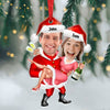 Funny Christmas Couple Custom Photo Acrylic Ornament VTX13OCT23TP1 Acrylic Ornament HumanCustom New