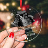 Pregnancy Announcement Upload Ultrasound Photo Acrylic Ornament Gift For Grandparents VTX20NOV23TP1 Acrylic Ornament HumanCustom - Unique Personalized Gifts Made Just for You