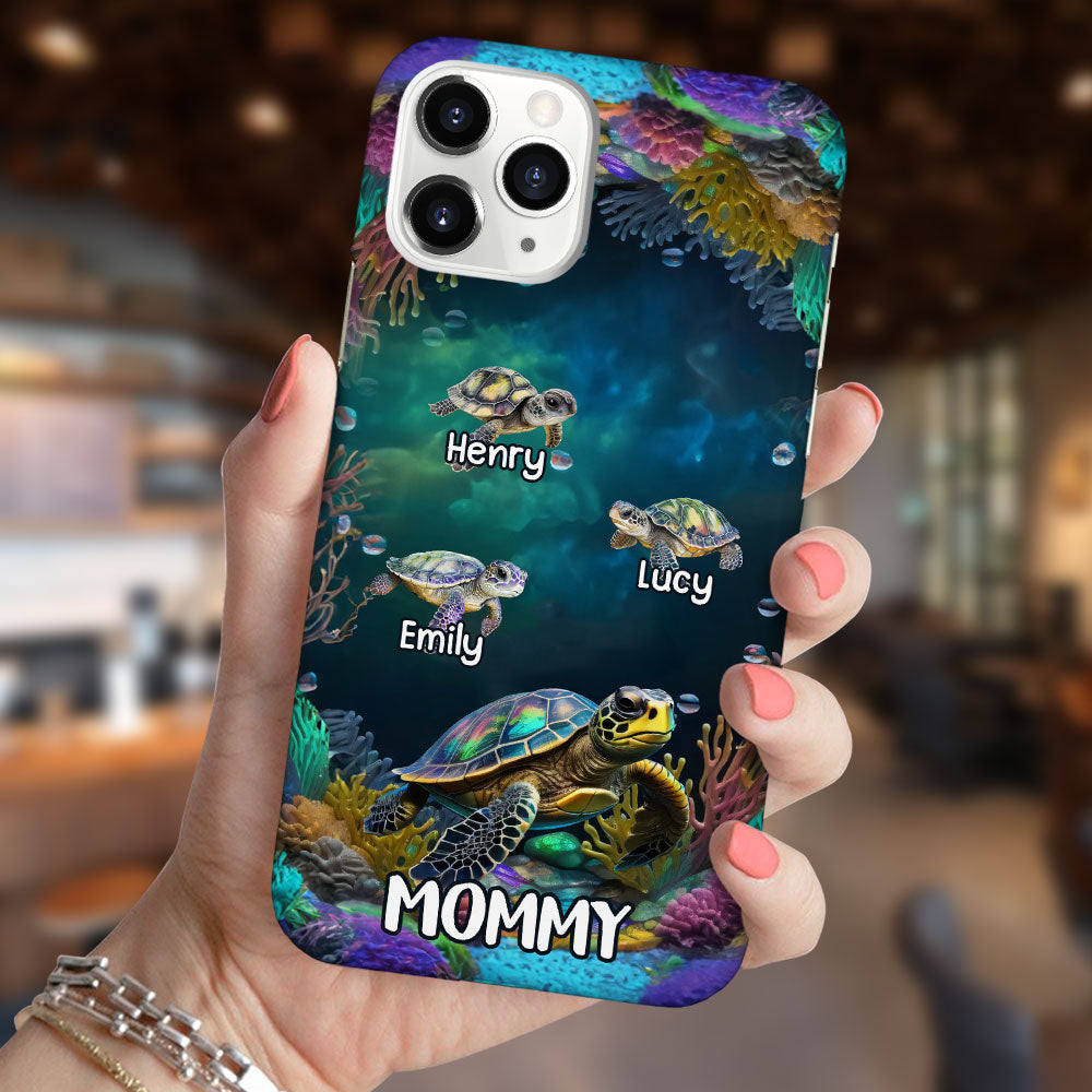 Coral Reefs Ocean Turtle Grandma Personalized Phone Case NTK20JUN24TP1