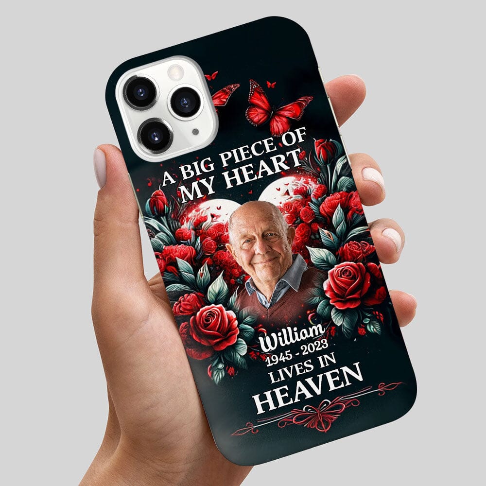 The Moment Your Heart Stopped, Mine Changed Forever Memorial Personalized Silicone Phone Case VTX14DEC23TP1 Silicone Phone Case HumanCustom - Unique Personalized Gifts Made Just for You 