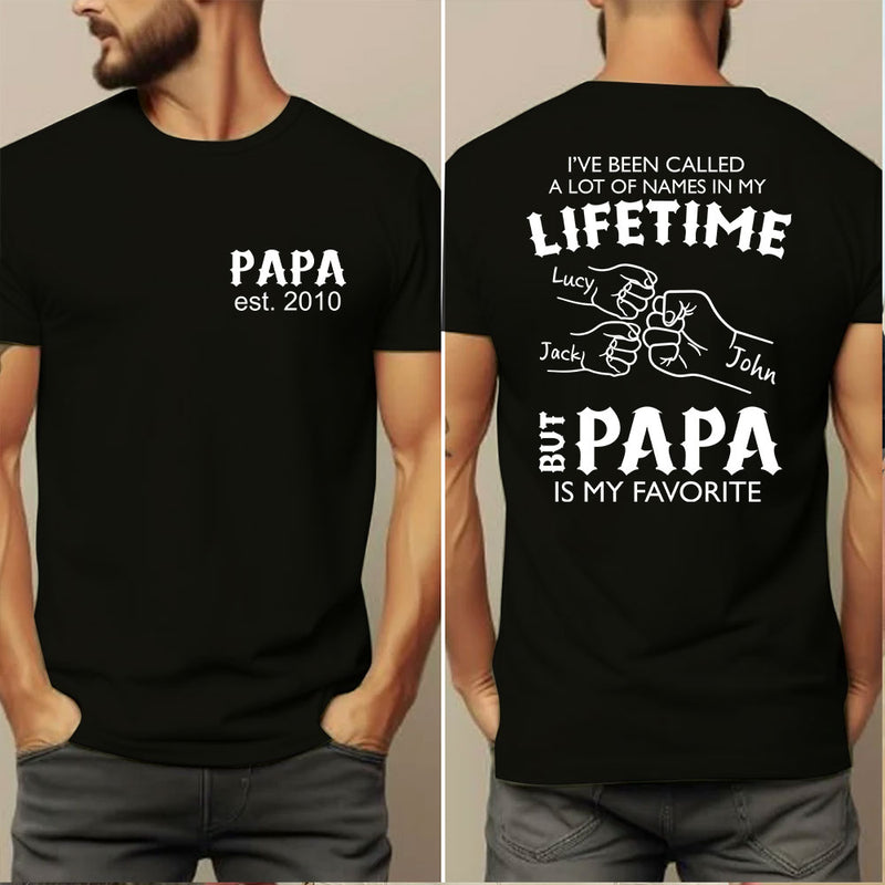 Grandpa and Grandkids I've have been called Personlized Double Sided T-Shirt