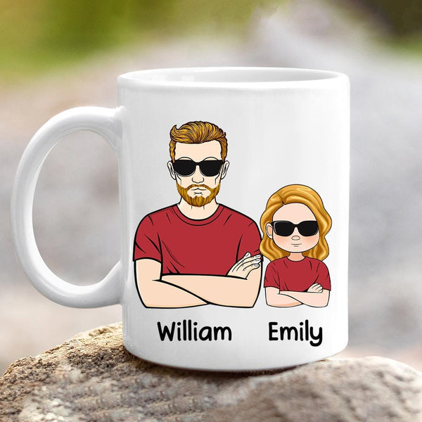 Dad Hand Bumps Custom Kids' Names - Personalized Mug – Macorner