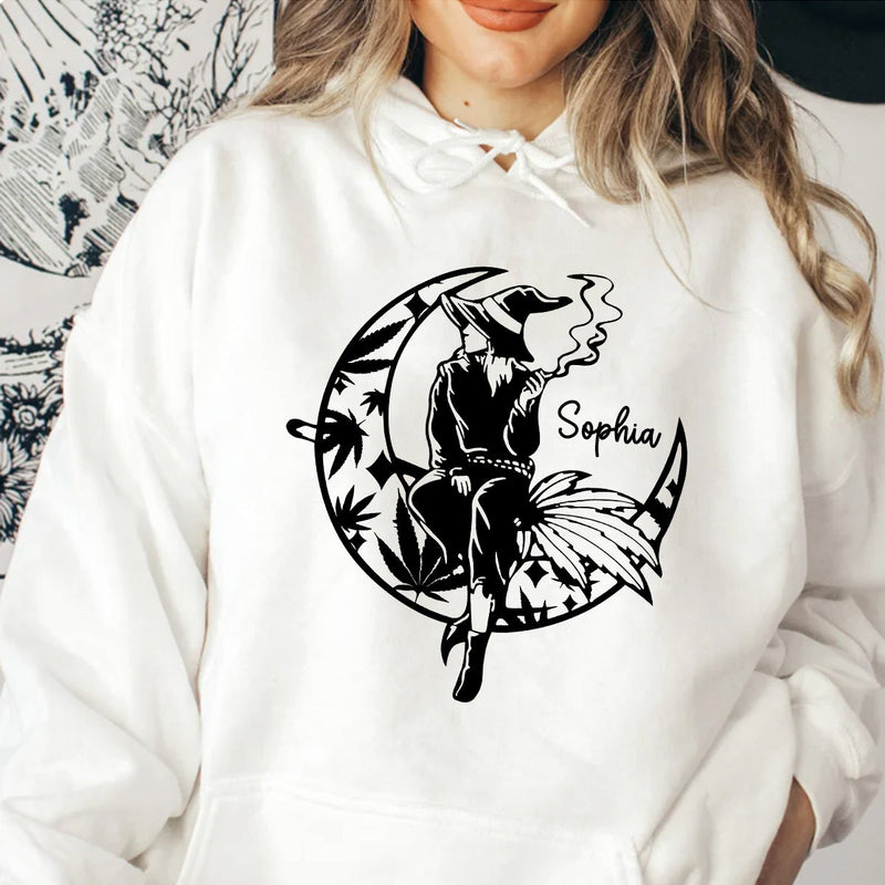 Witch Weed On The Crescent Moon Personalized Sweatshirt