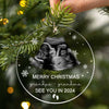 Pregnancy Announcement Upload Ultrasound Photo Acrylic Ornament Gift For Grandparents VTX20NOV23TP1 Acrylic Ornament HumanCustom - Unique Personalized Gifts Made Just for You