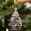 Family Name Christmas Book Tree Personalized Acrylic Ornament VTX14NOV23TP1 Acrylic Ornament HumanCustom - Unique Personalized Gifts Made Just for You