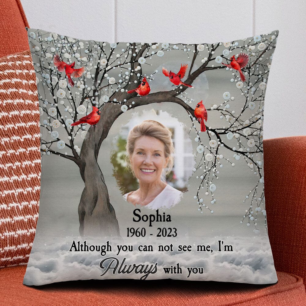 Memorial Cardinal Upload Photo, I'm Always With You Personalized Pillow LPL02NOV23TP3 Pillow HumanCustom - Unique Personalized Gifts Made Just for You 