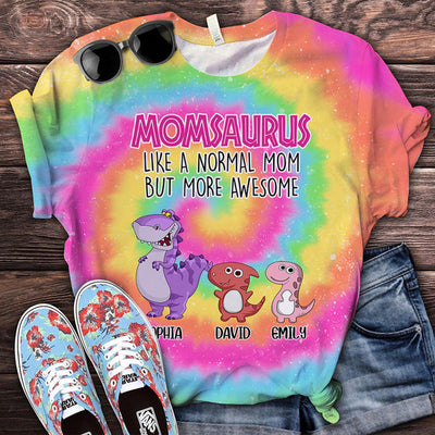 Cute Dinosaur Kids, Mamasaurus Nanasaurus Like A Normal Grandma Mom But More Awesome Personalized 3D T-shirt LPL22APR24TP1