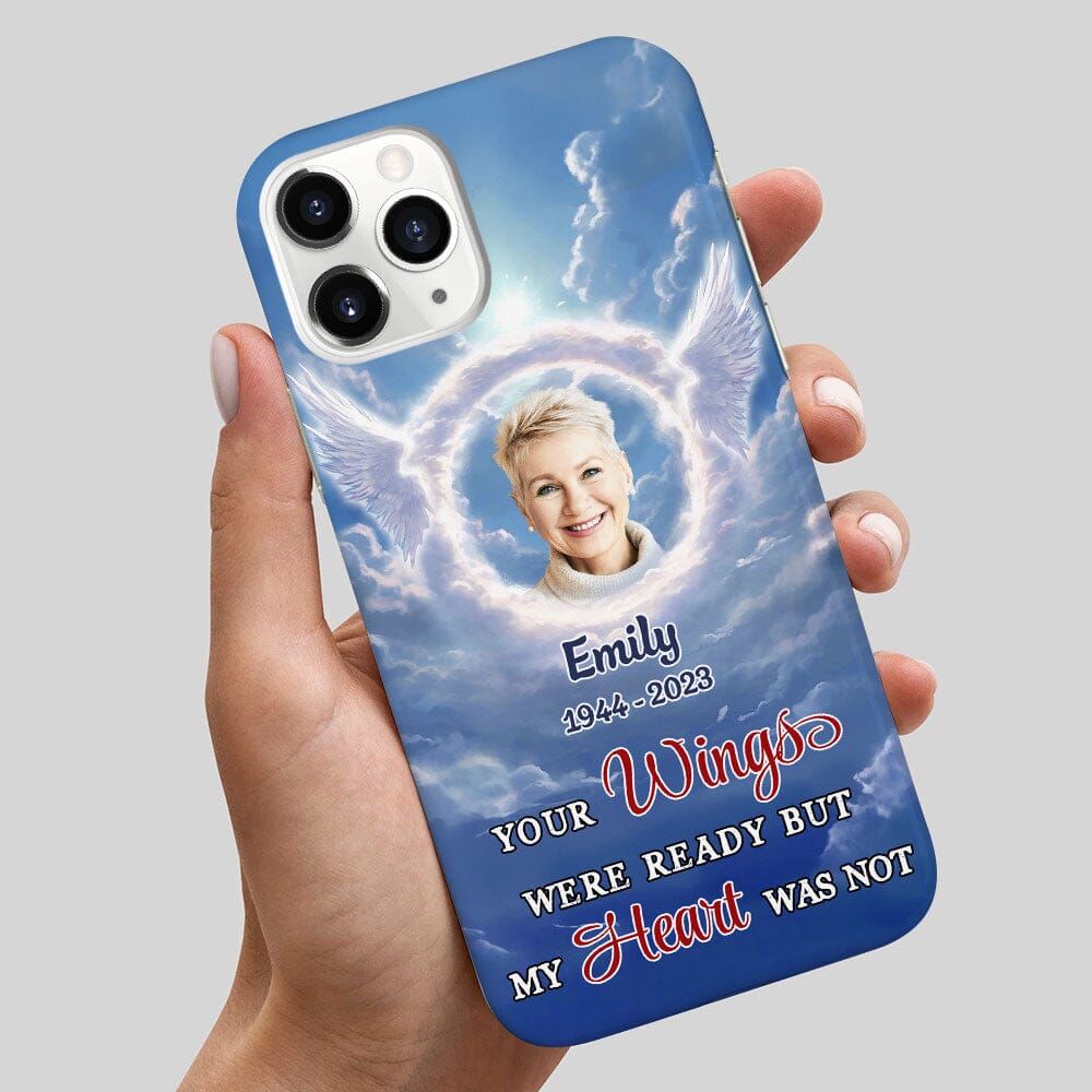 Memorial Custom Photo Angel Wings, A Big Piece Of My Heart Lives In Heaven Personalized Phone Case LPL17NOV23TP2 Silicone Phone Case HumanCustom - Unique Personalized Gifts Made Just for You 