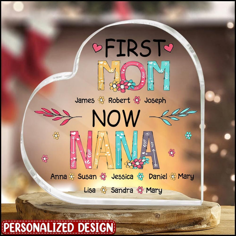 Hi Mommy Grandma Told Me That You Are Awesome First Mother's Day Gift For  First Mom Personalized Rectangle Acrylic Plaque H2511