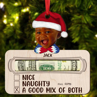 Cute Christmas Doll Kid On The Nice List Personalized Money Holder Ornament NVL18OCT23TP1 Money Holder Ornament HumanCustom - Unique Personalized Gifts Made Just for You Pack 1