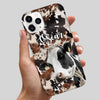 Retro Country Farm Love Cows Cattle Black And Brown Cowhide Pattern Personalized Phone Case LPL25JUL23TP4