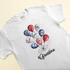 4th of July Grandma Auntie Mom Little Balloon Kids American Flag Pattern Personalized Shirt LPL25MAY23TP2